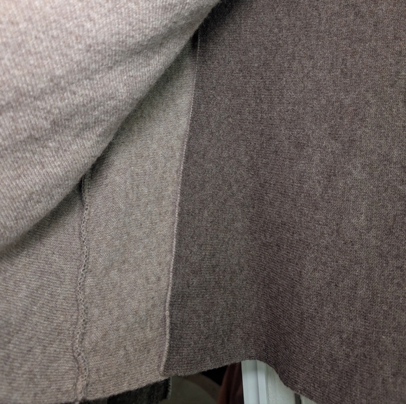 Made In Italy Wool Brown Sweater with Patterned Collar - Picture 6 of 7